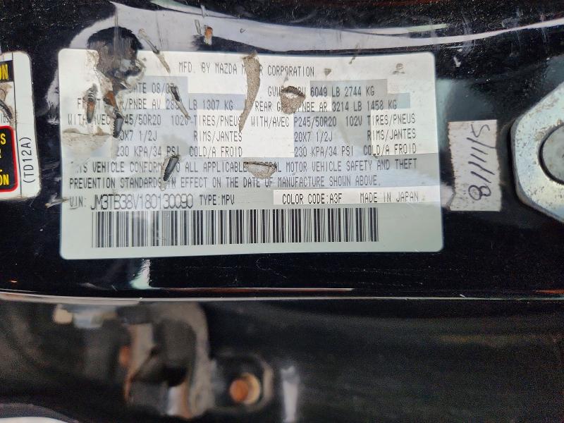 Продаж на аукціоні авто 2008 Mazda Cx-9, vin: JM3TB38V180130090, номер лоту: 64901966