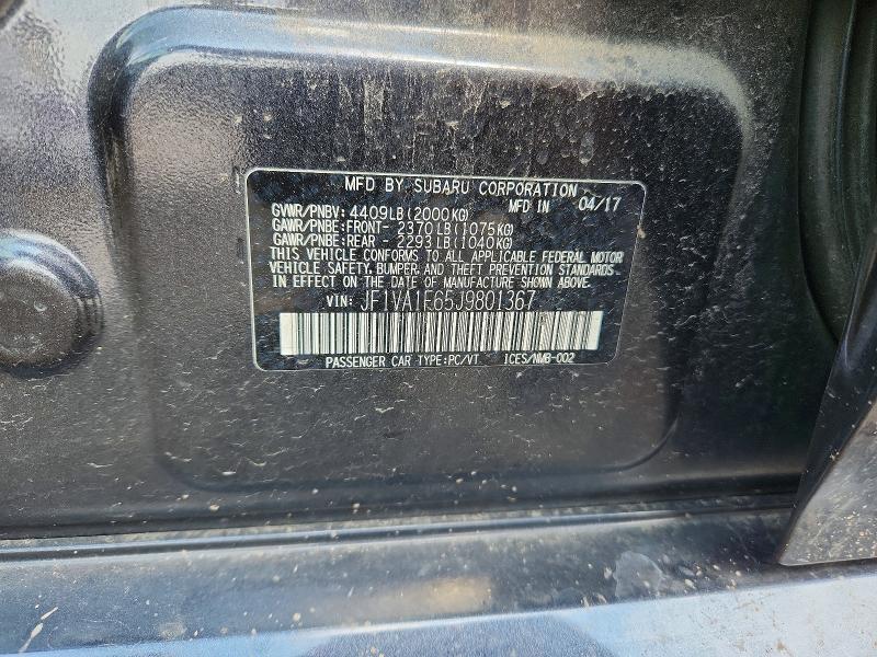 66751426 :رقم المزاد ، JF1VA1F65J9801367 vin ، 2018 Subaru Wrx مزاد بيع