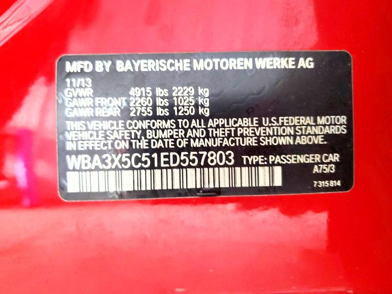 Aukcja sprzedaży 2014 Bmw 328, vin: WBA3X5C51ED557803, numer aukcji: 63654416