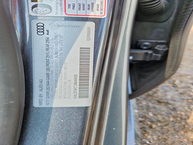2018 Audi S7 მანქანა იყიდება აუქციონზე, vin: WAU2FAFC1JN044928, აუქციონის ნომერი: 66972606