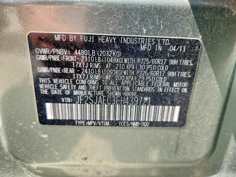 Aukcja sprzedaży 2014 Subaru Forester, vin: JF2SJAEC3EH439721, numer aukcji: 66194676