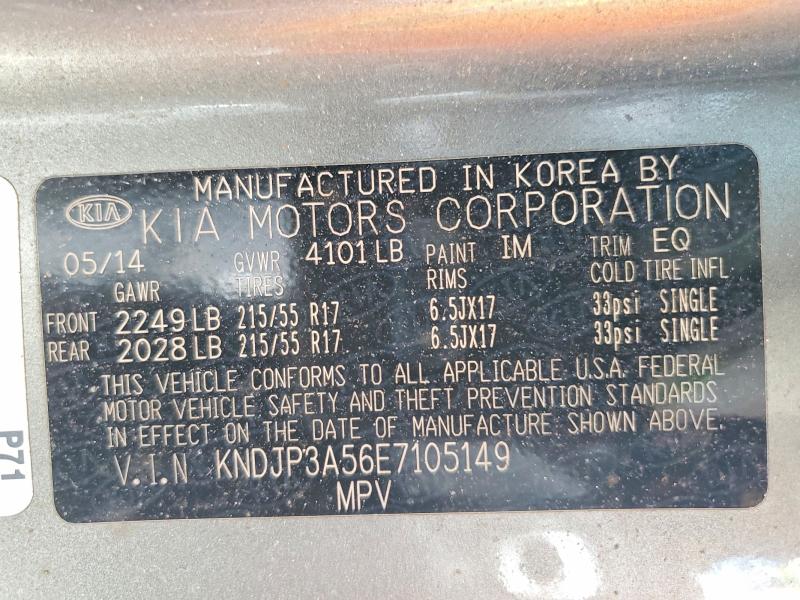 2014 Kia Soul მანქანა იყიდება აუქციონზე, vin: KNDJP3A56E7105149, აუქციონის ნომერი: 64449586