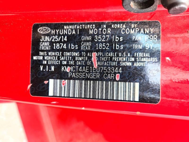 Aukcja sprzedaży 2014 Hyundai Accent, vin: KMHCT4AE1EU753344, numer aukcji: 64592906