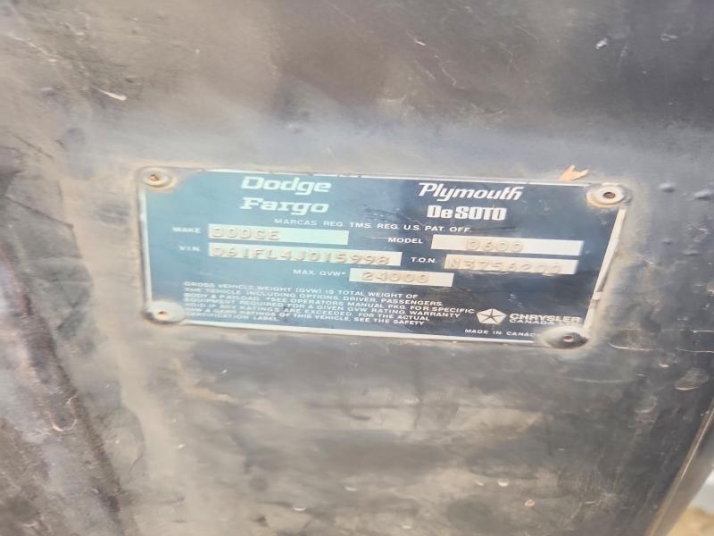 Auction sale of the 1974 Dodge Unknown, vin: D61FL4J015998, lot number: 64373246