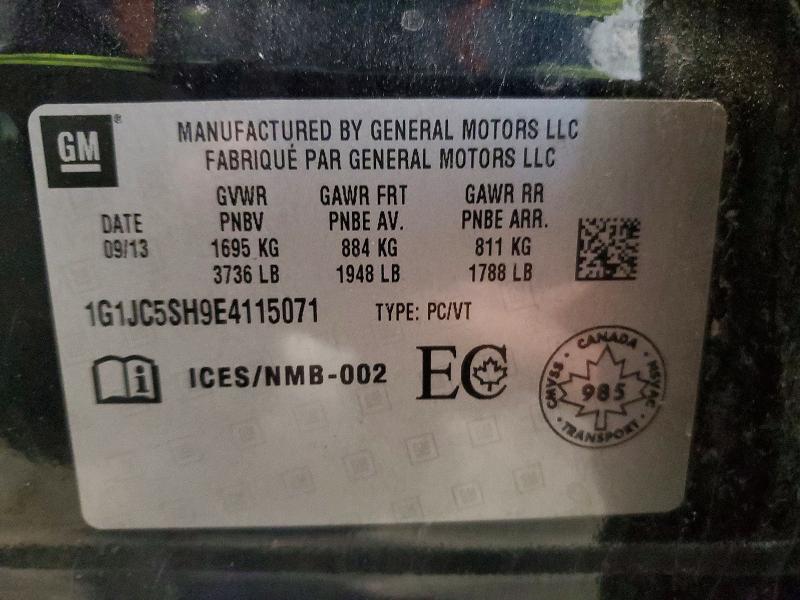 Продажа на аукционе авто 2014 Chevrolet Sonic, vin: 1G1JC5SH9E4115071, номер лота: 64310996