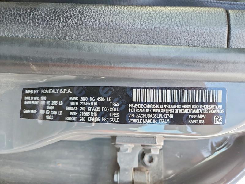 Aukcja sprzedaży 2020 Jeep Renegade, vin: ZACNJBAB5LPL13748, numer aukcji: 65272816