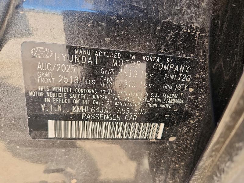 65889926 :رقم المزاد ، KMHL64JA2TA532595 vin ، 2026 Hyundai Sonata مزاد بيع