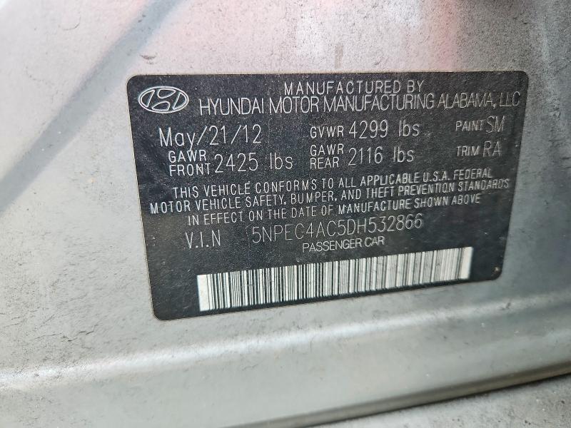 Продаж на аукціоні авто 2013 Hyundai Sonata, vin: 5NPEC4AC5DH532866, номер лоту: 64783056
