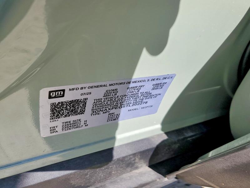 66945906 :رقم المزاد ، 3GNAXPEG5TL202278 vin ، 2026 Chevrolet Equinox مزاد بيع