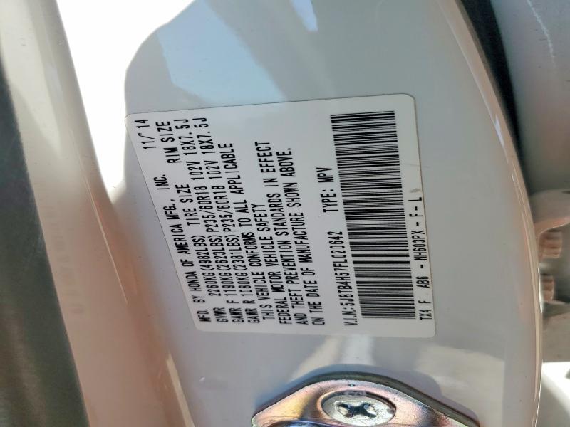 64971126 :رقم المزاد ، 5J8TB4H57FL020642 vin ، 2015 Acura Rdx مزاد بيع