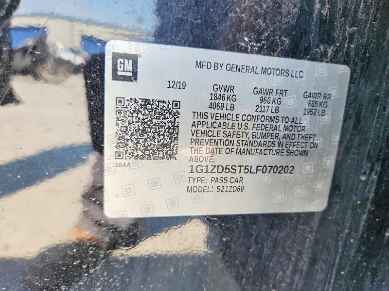 Aukcja sprzedaży 2020 Chevrolet Malibu, vin: 1G1ZD5ST5LF070202, numer aukcji: 63657876
