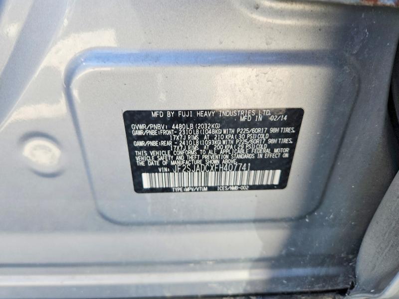 Aukcja sprzedaży 2015 Subaru Forester, vin: JF2SJADCXFH407741, numer aukcji: 66400346
