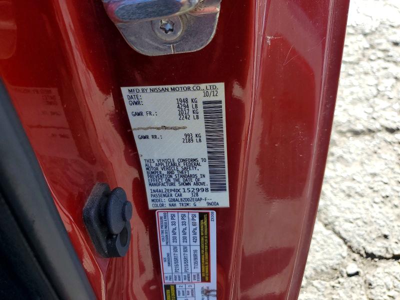 Aukcja sprzedaży 2013 Nissan Altima, vin: 1N4AL2EP4DC152998, numer aukcji: 65909446