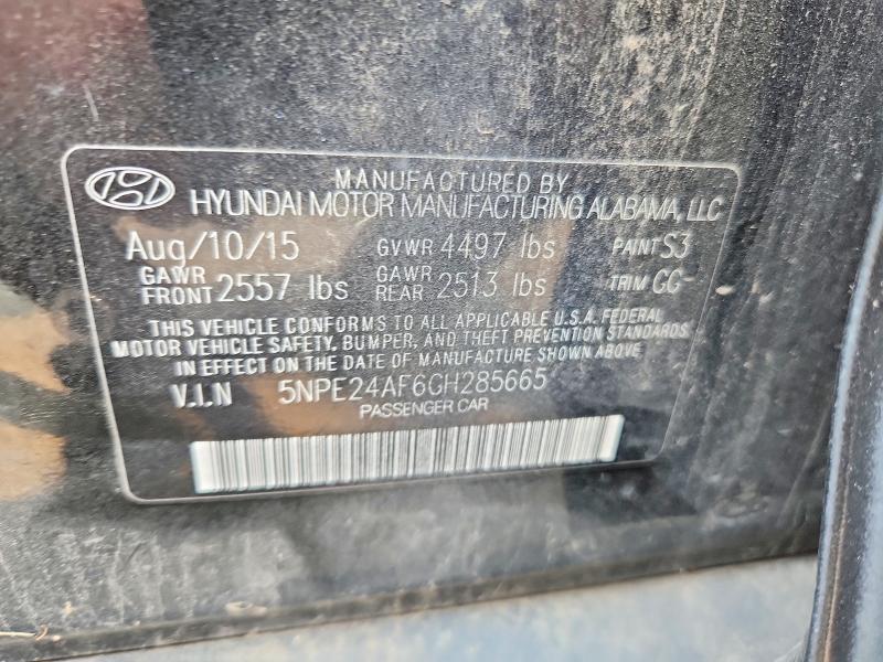 Продаж на аукціоні авто 2016 Hyundai Sonata, vin: 5NPE24AF6GH285665, номер лоту: 64651766