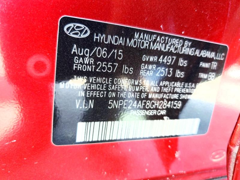 Продаж на аукціоні авто 2016 Hyundai Sonata, vin: 5NPE24AF8GH284159, номер лоту: 65819846