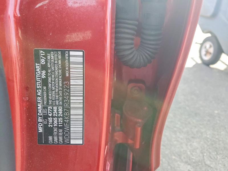 Aukcja sprzedaży 2018 Mercedes-benz C, vin: WDDWF4KB7JR349223, numer aukcji: 66833356