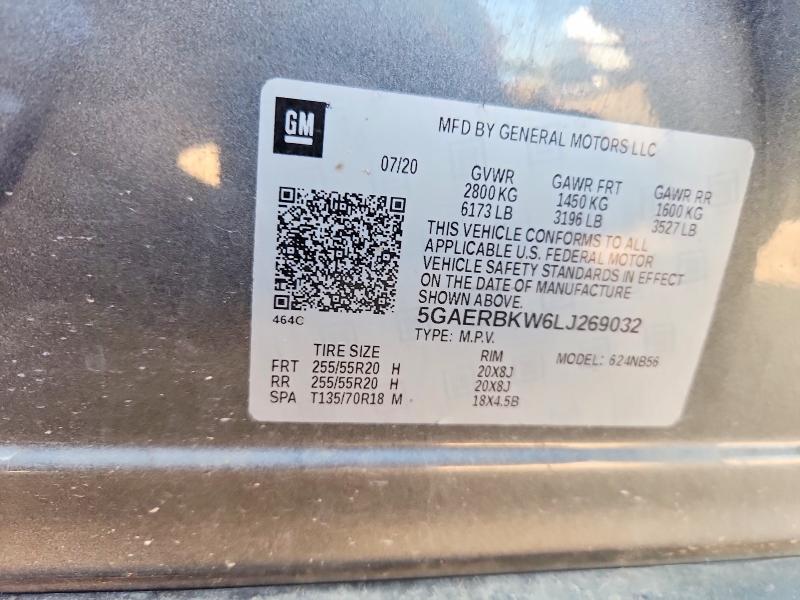 Продаж на аукціоні авто 2020 Buick Enclave, vin: 5GAERBKW6LJ269032, номер лоту: 64702496