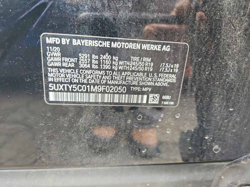 Aukcja sprzedaży 2021 Bmw X3, vin: 5UXTY5C01M9F02050, numer aukcji: 64845856