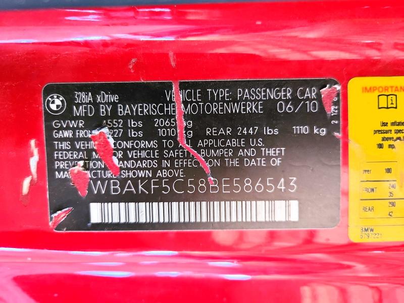 Aukcja sprzedaży 2011 Bmw 328, vin: WBAKF5C58BE586543, numer aukcji: 66067146