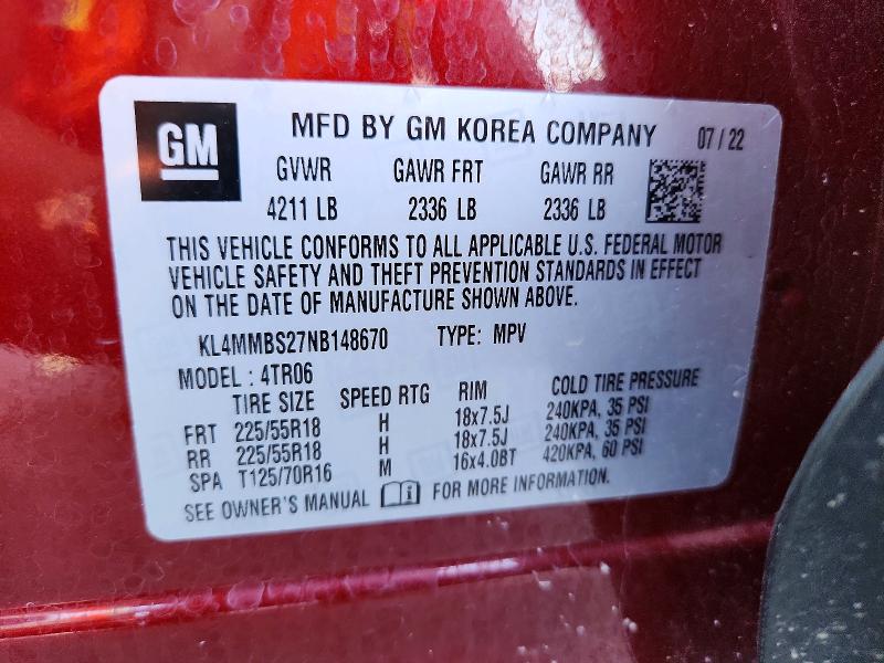 Продажа на аукционе авто 2022 Buick Encore Gx, vin: KL4MMBS27NB148670, номер лота: 64473606