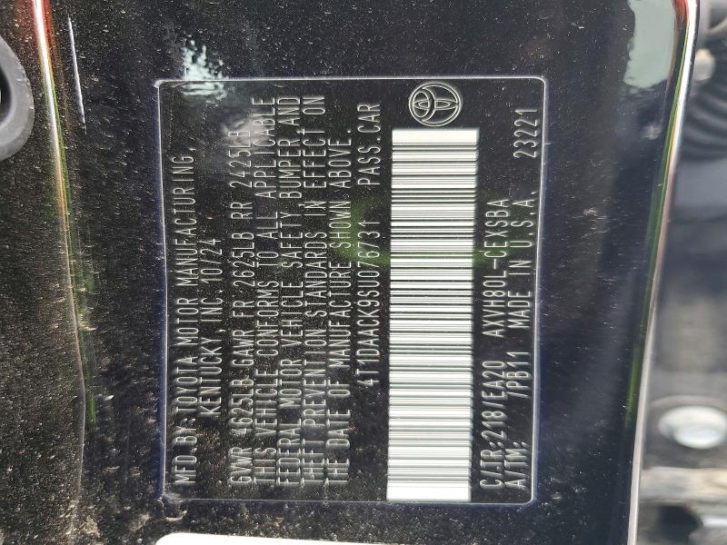 Aukcja sprzedaży 2025 Toyota Camry, vin: 4T1DAACK9SU076731, numer aukcji: 62982406