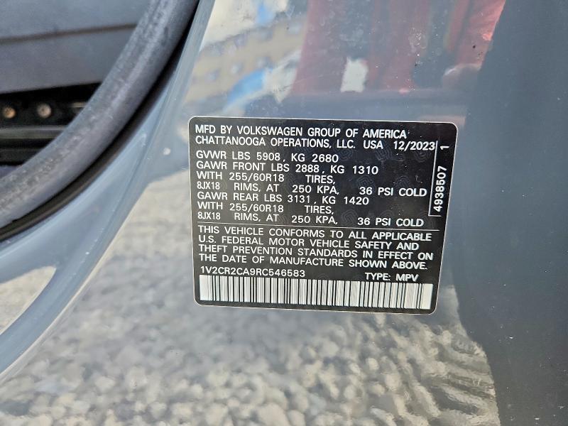 Продаж на аукціоні авто 2024 Volkswagen Atlas, vin: 1V2CR2CA9RC546583, номер лоту: 64725916