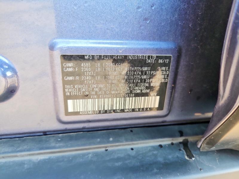 63847856 :رقم المزاد ، 4S4BRCLC1D3206188 vin ، 2013 Subaru Outback مزاد بيع
