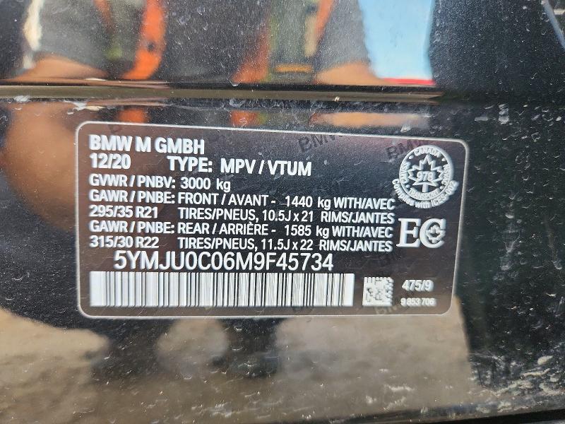 Aukcja sprzedaży 2021 Bmw X5, vin: 5YMJU0C06M9F45734, numer aukcji: 64301656