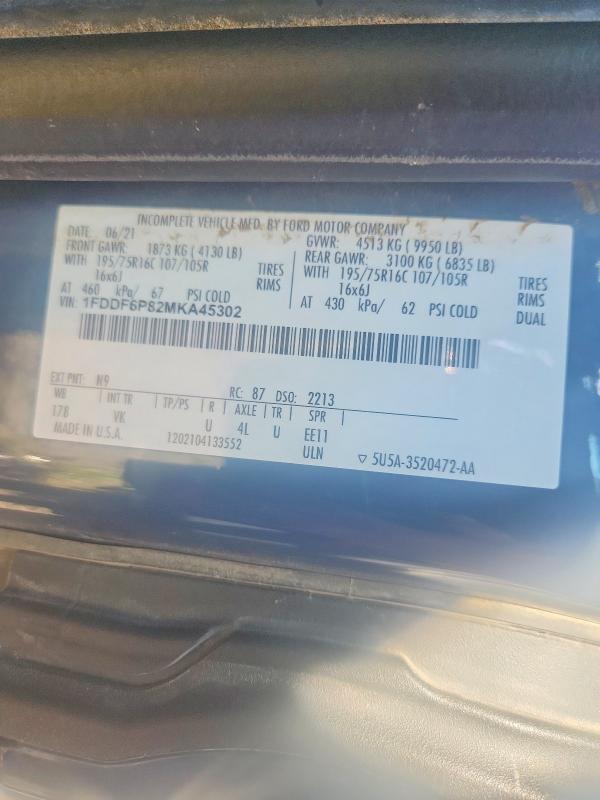 Продажа на аукционе авто 2021 Ford Transit, vin: 1FDDF6P82MKA45302, номер лота: 65391906