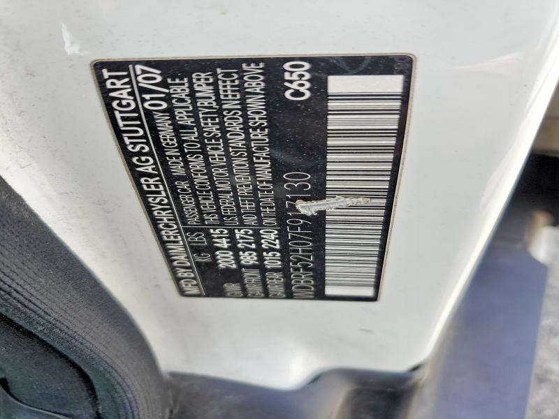 Продаж на аукціоні авто 2007 Mercedes-benz C, vin: WDBRF52H07F917130, номер лоту: 63799526