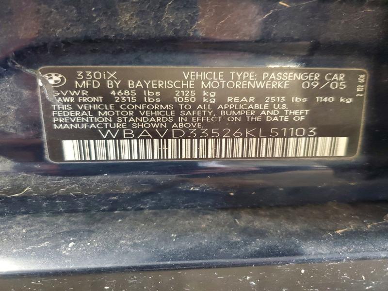 Продаж на аукціоні авто 2006 Bmw 330, vin: WBAVD33526KL51103, номер лоту: 66560486