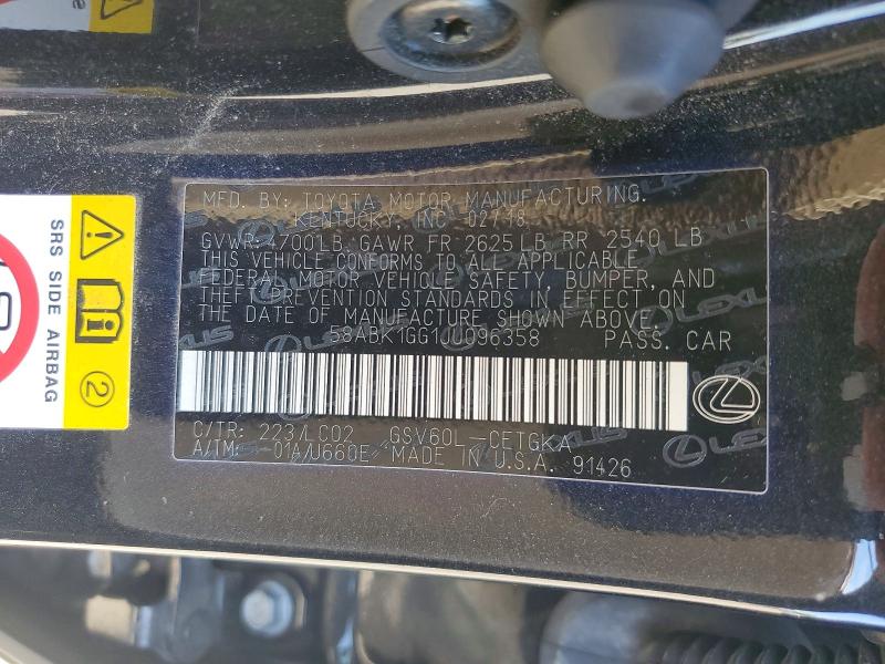 Aukcja sprzedaży 2018 Lexus Es, vin: 58ABK1GG1JU096358, numer aukcji: 63567376