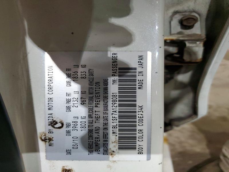 Продажа на аукционе авто 2010 Mazda 3, vin: JM1BL1SF7A1298081, номер лота: 65005956