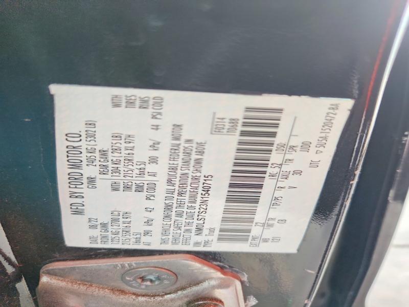 63242166 :رقم المزاد ، NM0LS7S23N1540715 vin ، 2022 Ford Transit Connect مزاد بيع