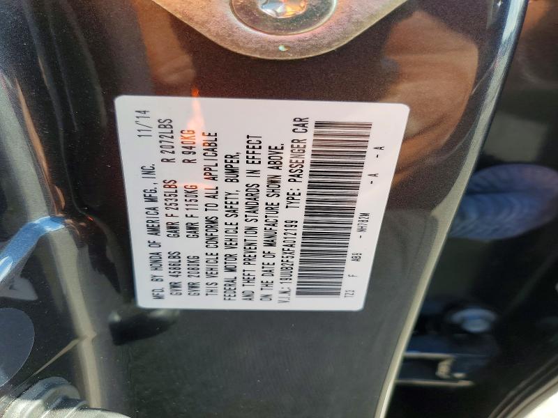 67012016 :رقم المزاد ، 19UUB2F5XFA012199 vin ، 2015 Acura Tlx مزاد بيع