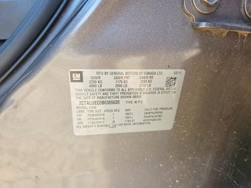 Aukcja sprzedaży 2011 Gmc Terrain, vin: 2CTALUEC6B6365626, numer aukcji: 65131876