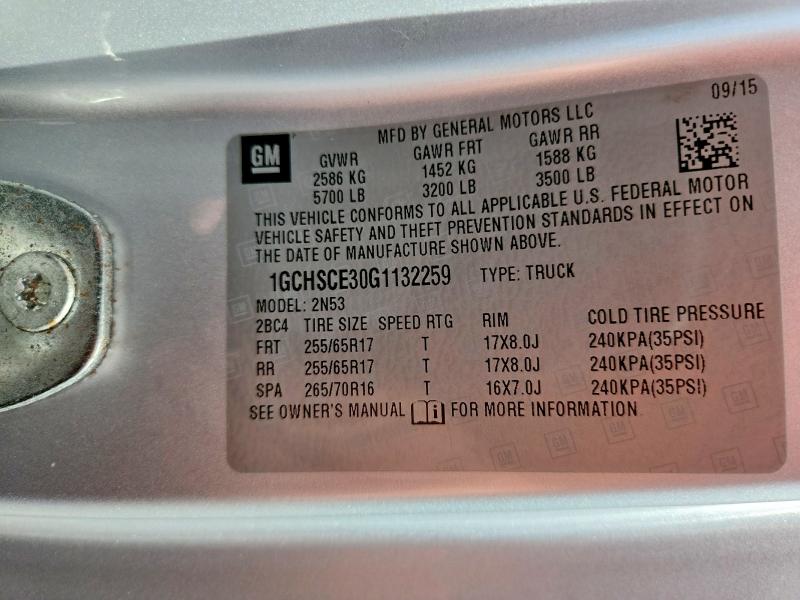Продаж на аукціоні авто 2016 Chevrolet Colorado, vin: 1GCHSCE30G1132259, номер лоту: 64002546