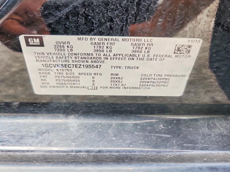 Aukcja sprzedaży 2014 Chevrolet Silverado, vin: 1GCVKSEC7EZ195547, numer aukcji: 65923476