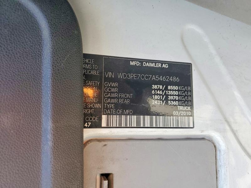 2010 Mercedes-benz Sprinter მანქანა იყიდება აუქციონზე, vin: WD3PE7CC7A5462486, აუქციონის ნომერი: 65202796