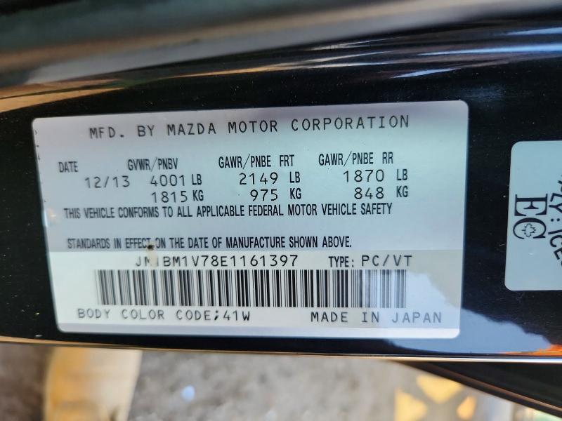 2014 Mazda 3 მანქანა იყიდება აუქციონზე, vin: JM1BM1V78E1161397, აუქციონის ნომერი: 65497936