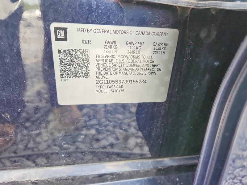Aukcja sprzedaży 2018 Chevrolet Impala, vin: 2G1105S37J9155234, numer aukcji: 65314126