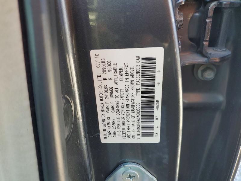 Продаж на аукціоні авто 2010 Acura Tsx, vin: JH4CU2F62AC035565, номер лоту: 62768986