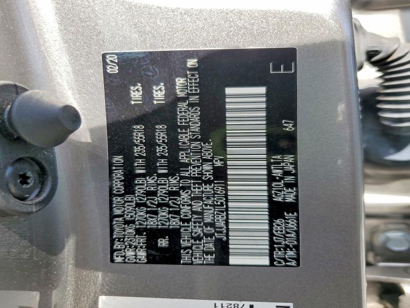 Aukcja sprzedaży 2020 Lexus Nx, vin: JTJJARBZ1L5016911, numer aukcji: 67114716