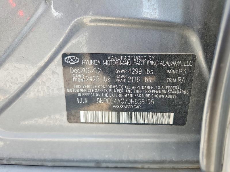 Продаж на аукціоні авто 2013 Hyundai Sonata, vin: 5NPEB4AC7DH658195, номер лоту: 65941246