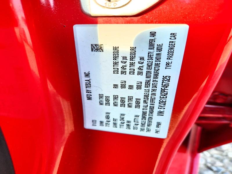 64618226 :رقم المزاد ، 5YJ3E1EA2PF467325 vin ، 2023 Tesla Model 3 مزاد بيع