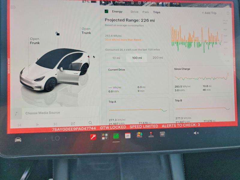 Aukcja sprzedaży 2023 Tesla Model Y, vin: 7SAYGDEE9PA047744, numer aukcji: 66784486