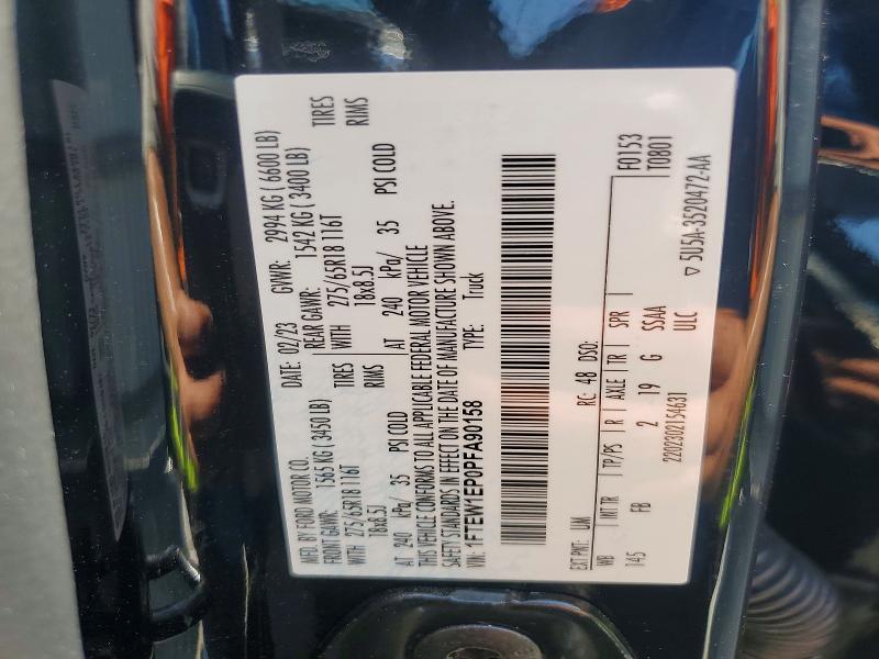 Продаж на аукціоні авто 2023 Ford F150, vin: 1FTEW1EP0PFA90158, номер лоту: 65793136