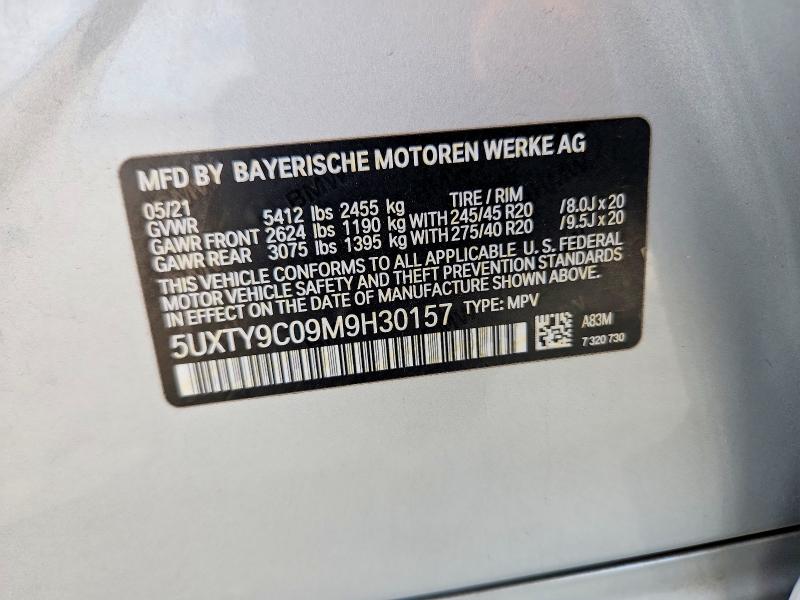 Aukcja sprzedaży 2021 Bmw X3, vin: 5UXTY9C09M9H30157, numer aukcji: 66985006