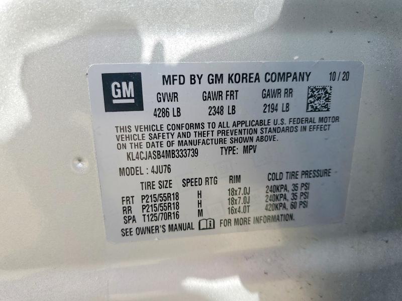 Aukcja sprzedaży 2021 Buick Encore, vin: KL4CJASB4MB333739, numer aukcji: 64143836