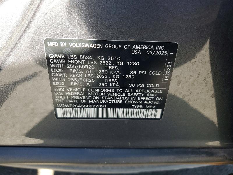 Продаж на аукціоні авто 2025 Volkswagen Atlas Cross Sport, vin: 1V2WE2CA5SC222691, номер лоту: 63804646